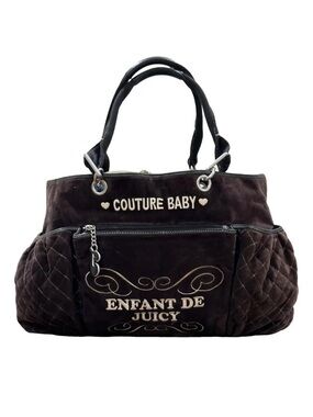 JUICY COUTURE Vintage Y2K Baby Diaper Bag in Black